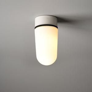 Test Tube Flush Mount Light - White Glass