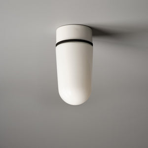 Test Tube Flush Mount Light - White Glass