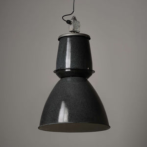 Giant Czech Pendant Light - Original Vintage Enamel