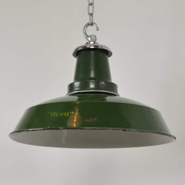 Green enamelled Revo pendants