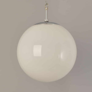 Opaline globe lights with monks-caps