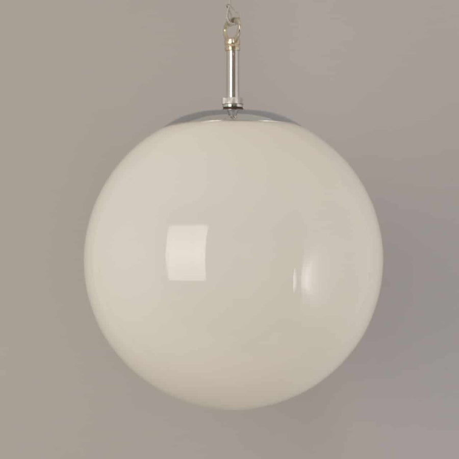 Opaline globe lights with monks-caps