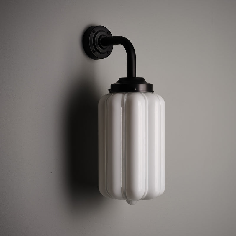 Opaline Glass Deco Wall Light