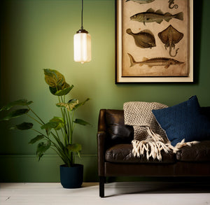 Opaline Glass Deco Pendant Light