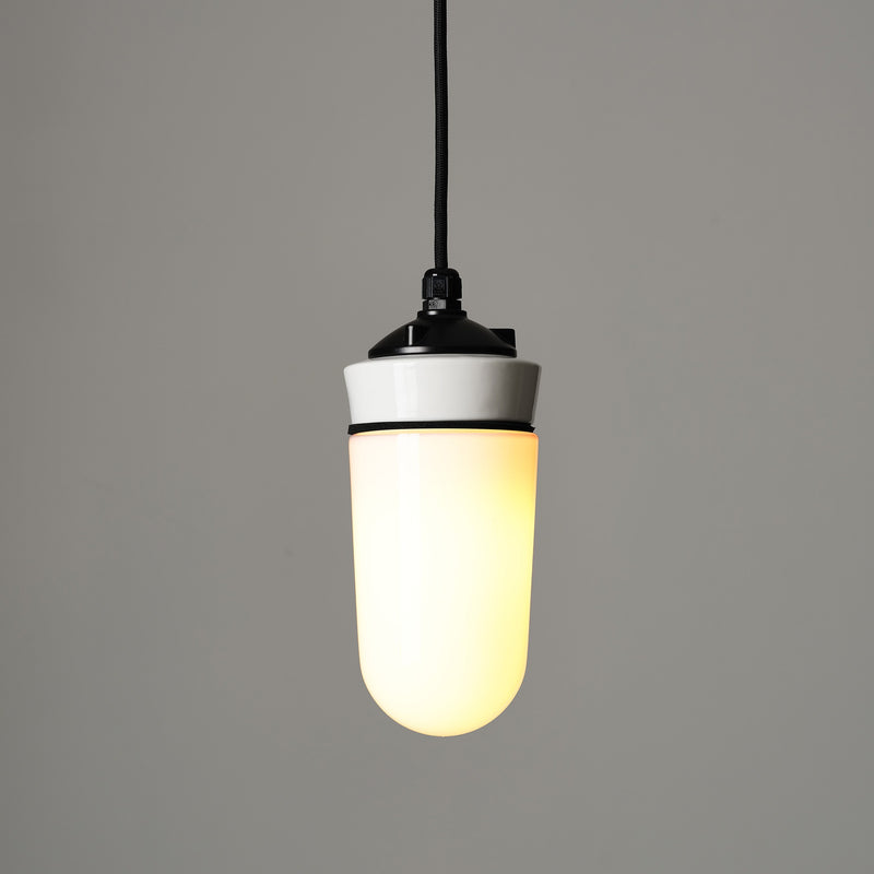 Test Tube Pendant Light - White Glass