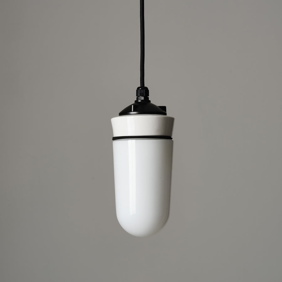 Test Tube Pendant Light - White Glass