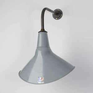 Elliptical grey wall lights