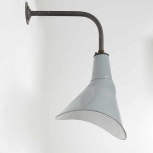 Elliptical grey wall lights
