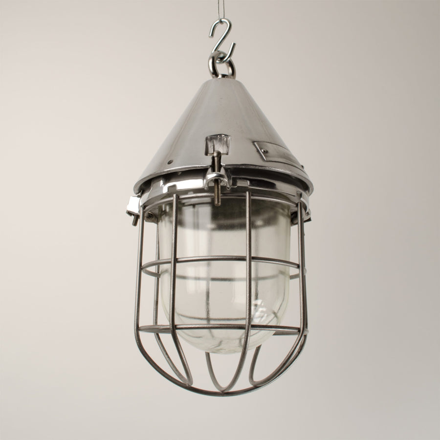 Smaller conical caged pendants