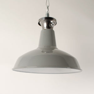 Vintage grey enamelled MOD lights