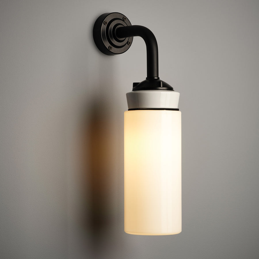 White Flask Wall Light