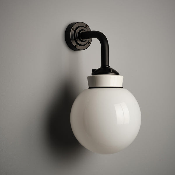 White Globe Wall Light - 20cm