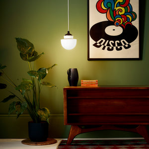 White Mushroom Pendant Light