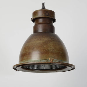 Antique Holophane Pendant Light -Deep Dome-