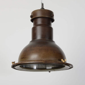 Antique Holophane Pendant Light -Shallow Dome-