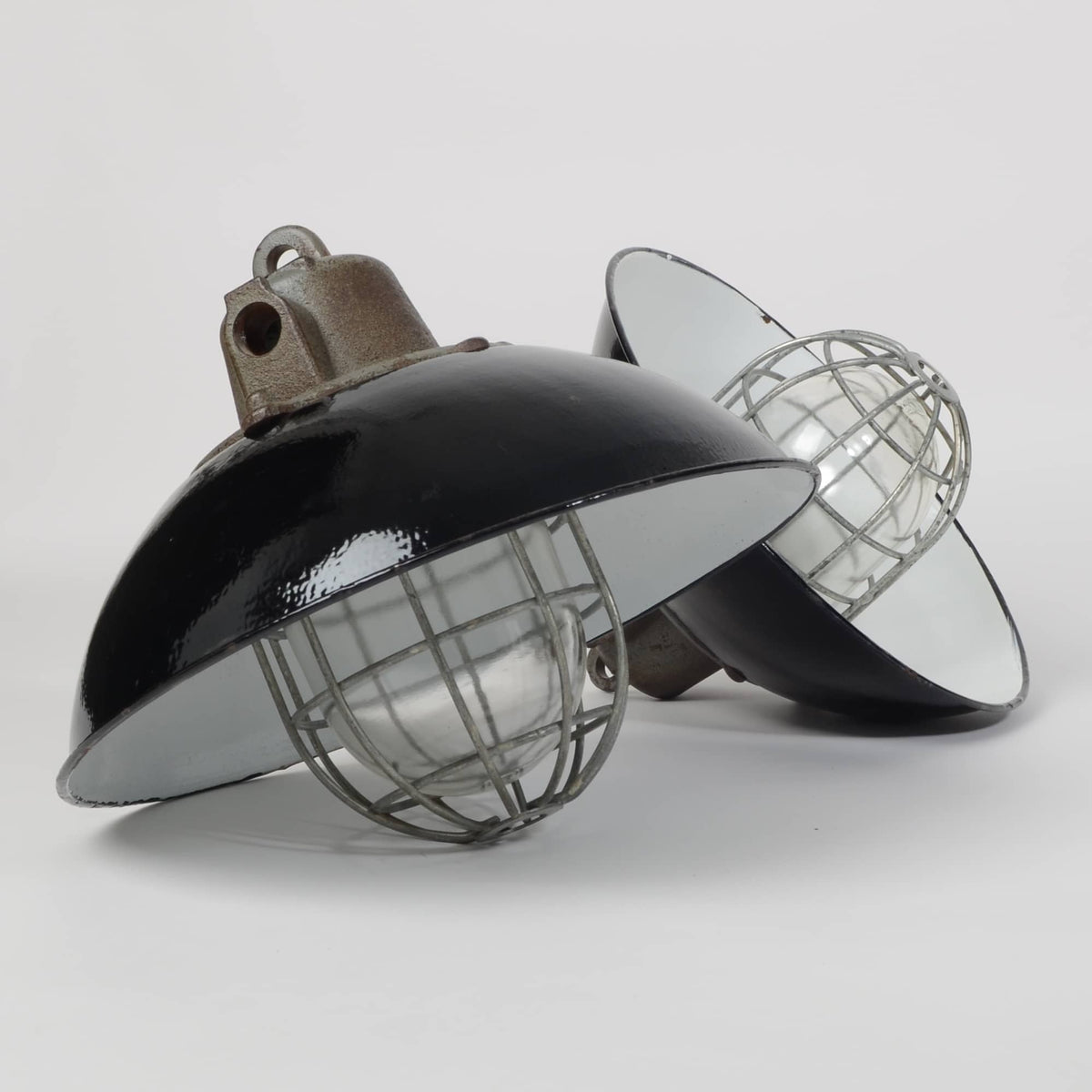 Vintage Caged Czech Pendant Light