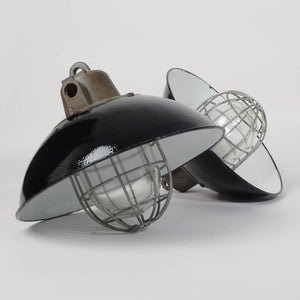 Vintage Caged Czech Pendant Light