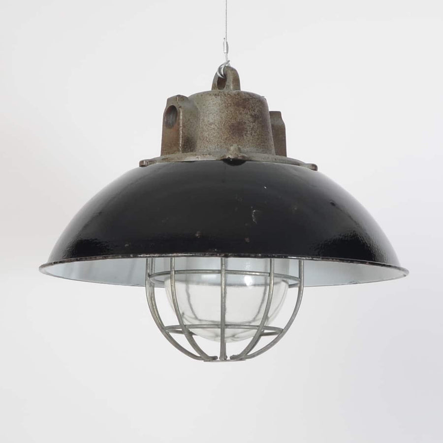 Vintage Caged Czech Pendant Light