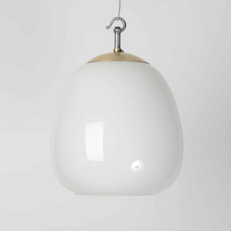 Opaline pendants with brass fittings