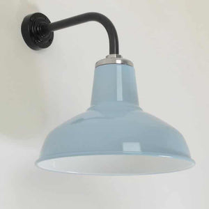 Classic Factory Wall Light - Pastel Blue Enamel