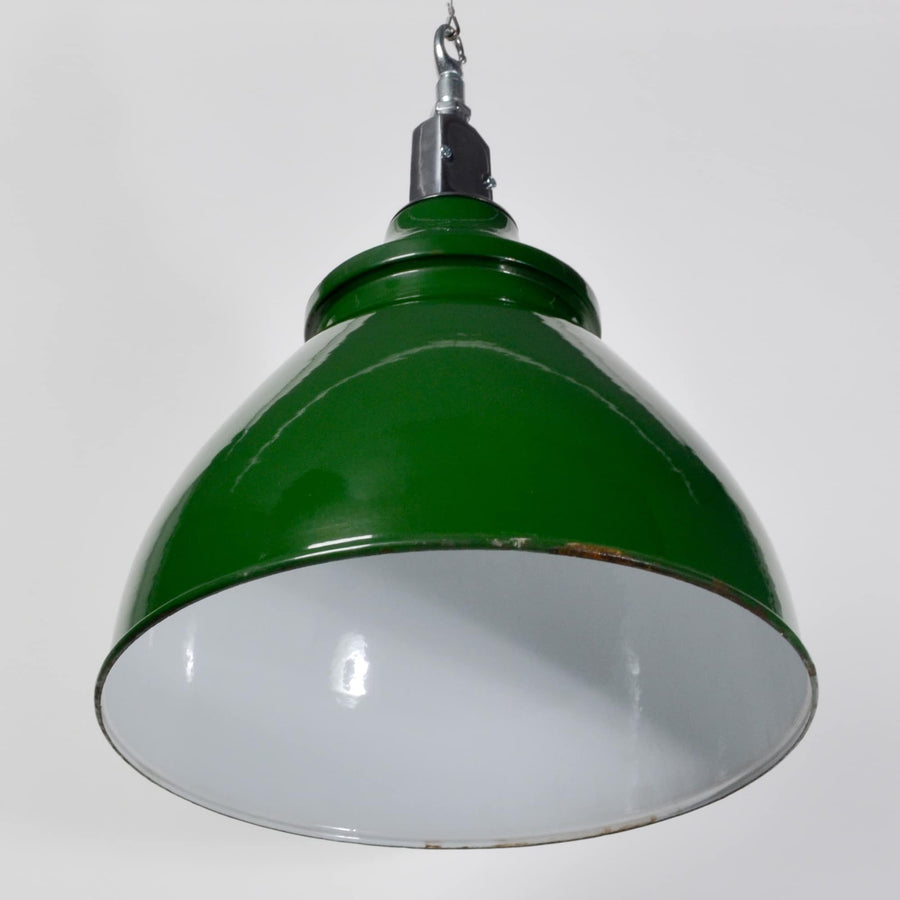 English domed green downlighters