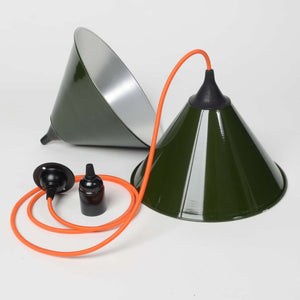 Hungarian Pendant Light With Convex Glass