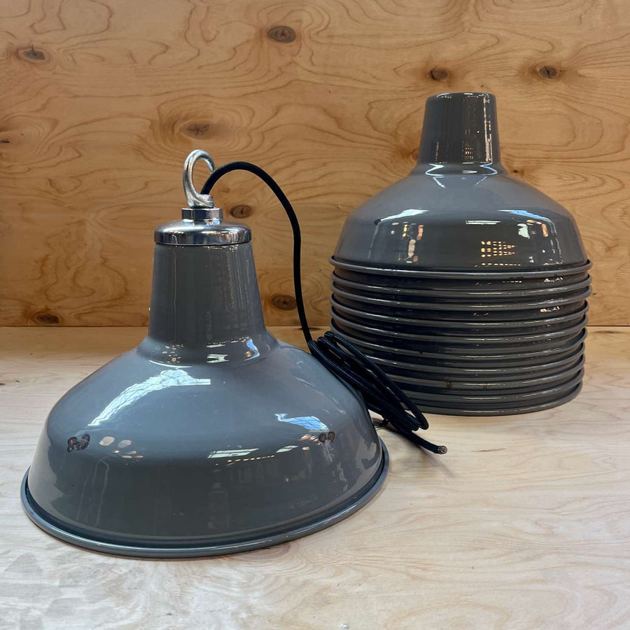 Classic Factory Pendant Light - Original Grey