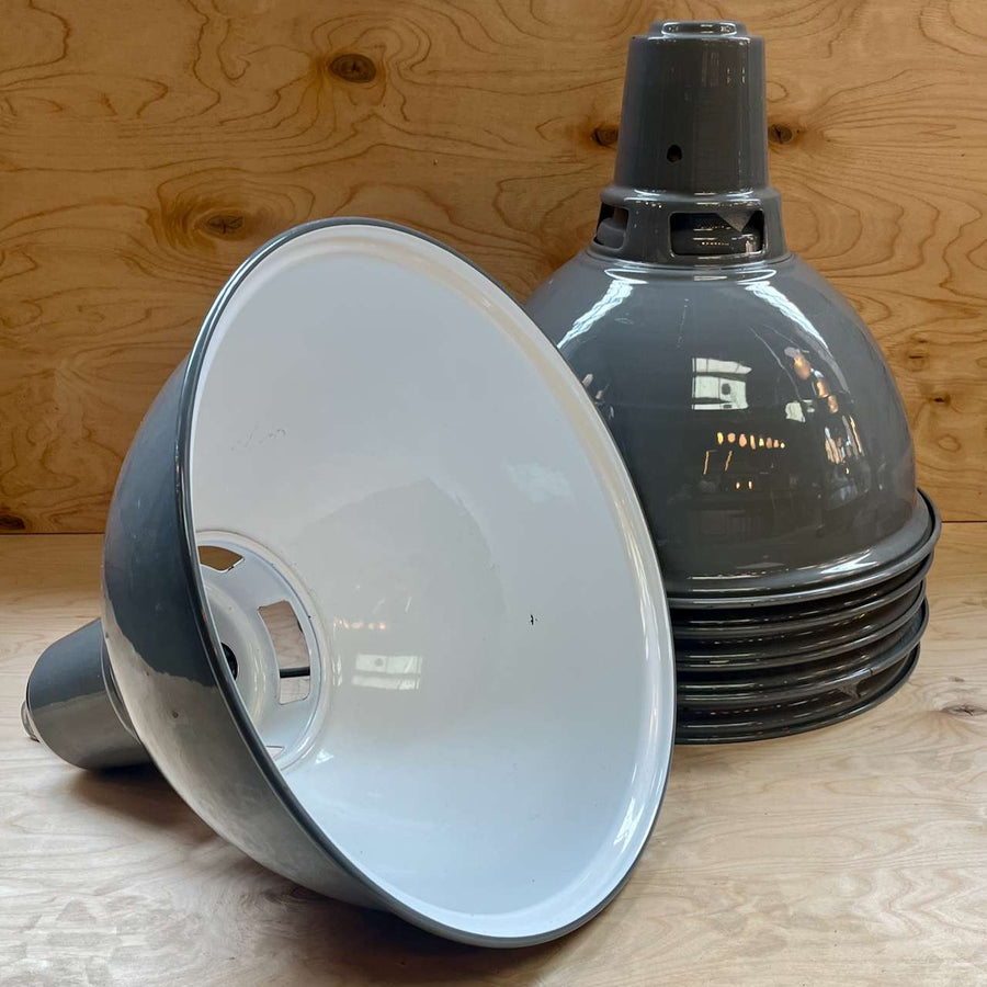 Dunlop Pendant Light -Grey Enamel- Seconds