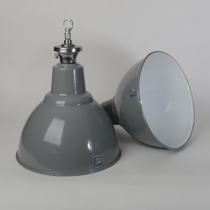 Vintage Benjamin 'Crysteel' Pendant Lights