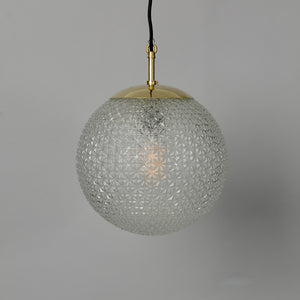 Vintage Cut Glass Globe Pendants