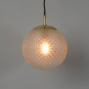 Vintage Cut Glass Globe Pendants