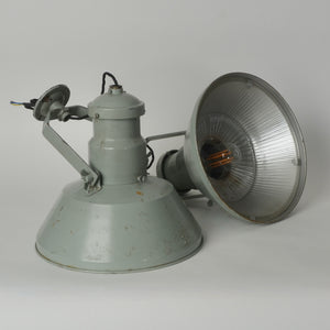 Vintage Industrial Holophane Wall Lights