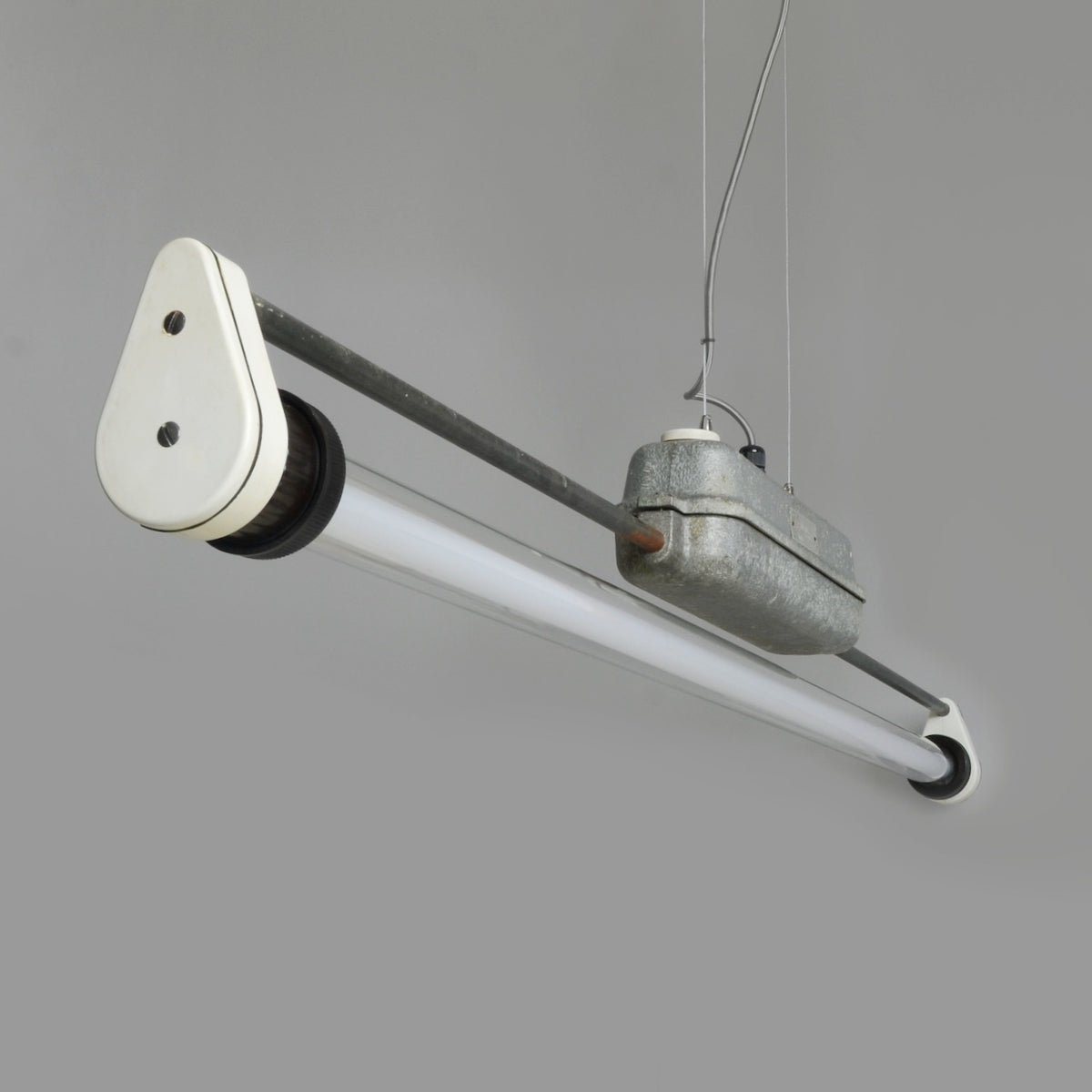VEB Leuchtenbau Pendant Light with Bakelite ends