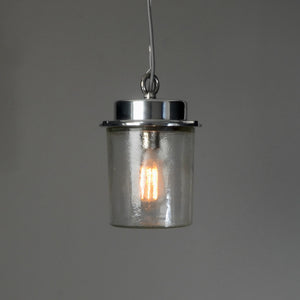 Vintage Bubble Glass Flask Pendant