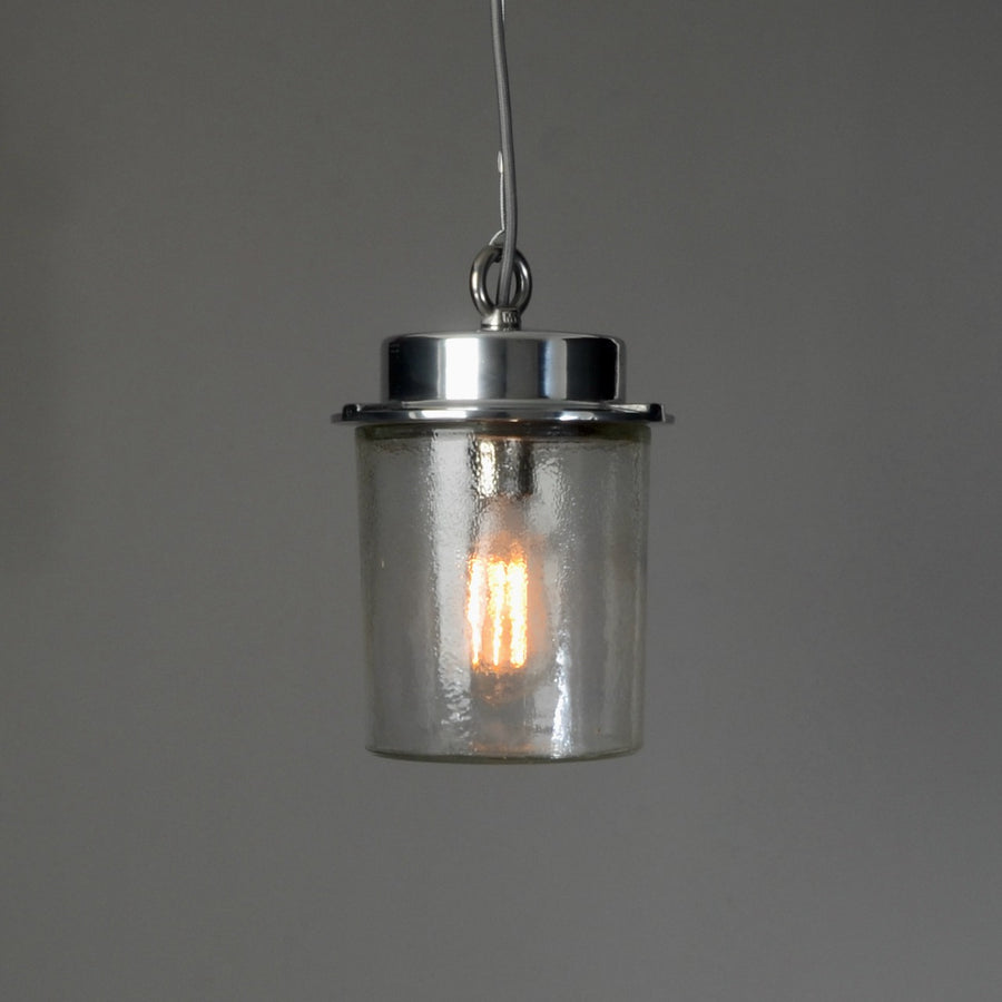 Vintage Bubble Glass Flask Pendant