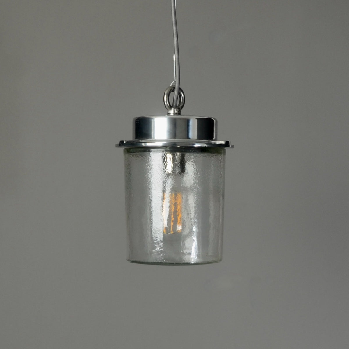 Vintage Bubble Glass Flask Pendant