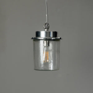Vintage Bubble Glass Flask Pendant