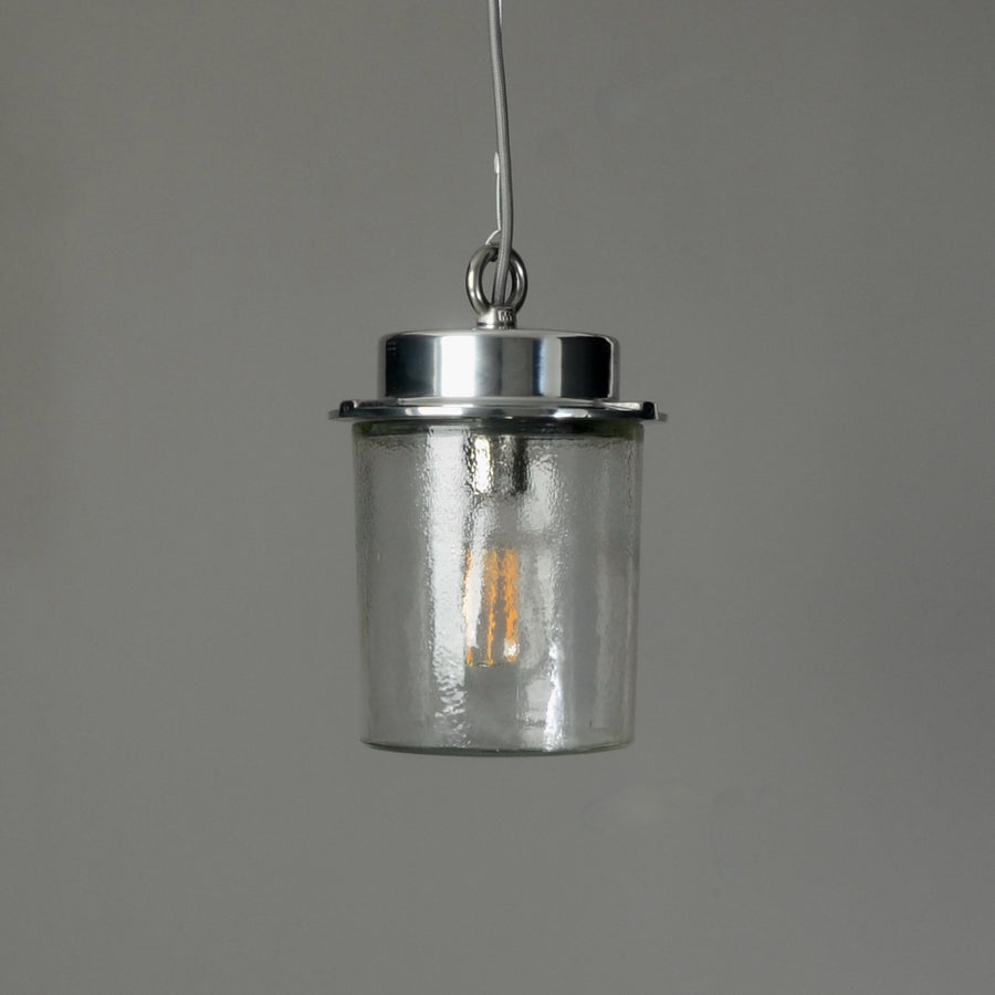 Vintage Bubble Glass Flask Pendant