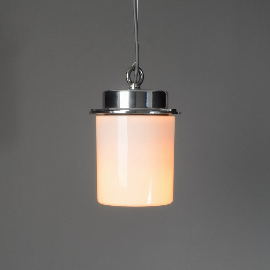 Vintage Opaline Glass Flask Pendant