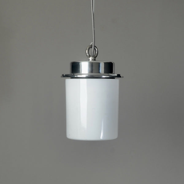 Vintage Opaline Glass Flask Pendant