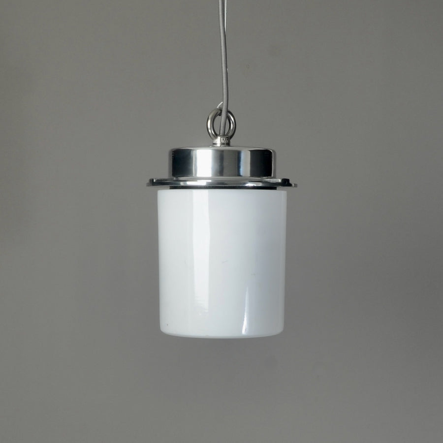Vintage Opaline Glass Flask Pendant