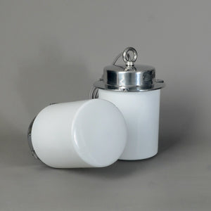 Vintage Opaline Glass Flask Pendant
