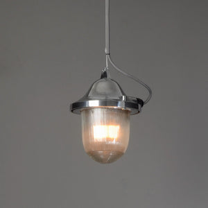 Mini Polish Mine Pendant Light - Ribbed Glass