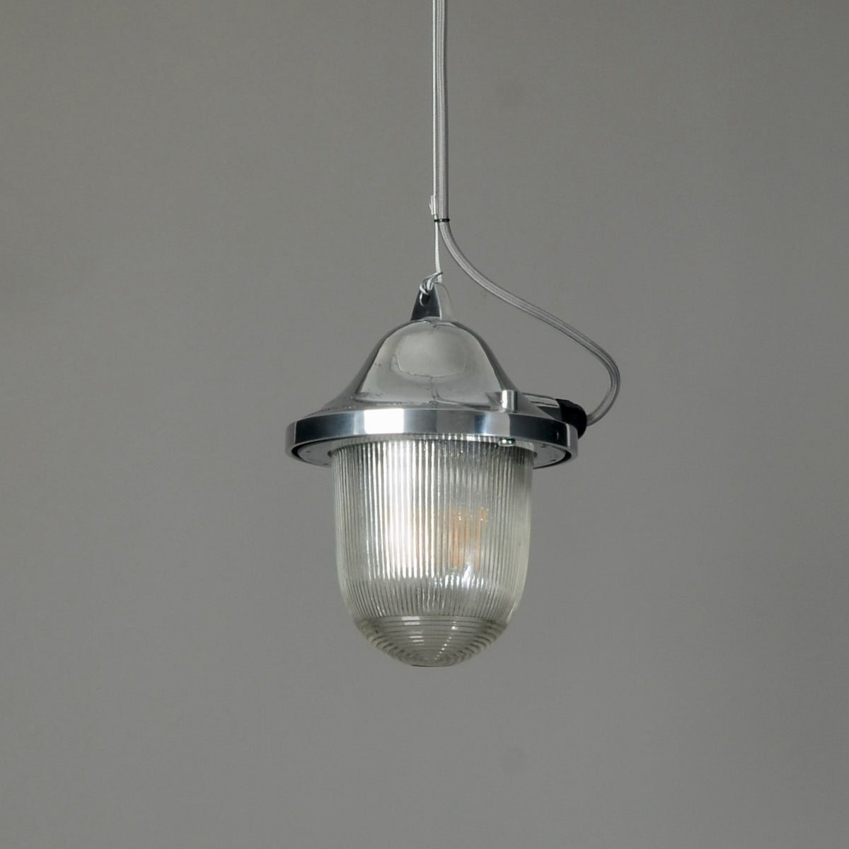 Mini Polish Mine Pendant Light - Ribbed Glass