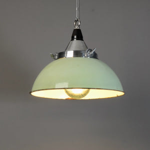 Soviet Pendant With Glass Dome - Green