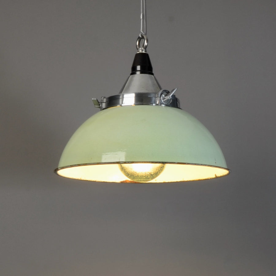 Soviet Pendant With Glass Dome - Green
