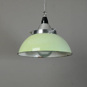 Soviet Pendant With Glass Dome - Green