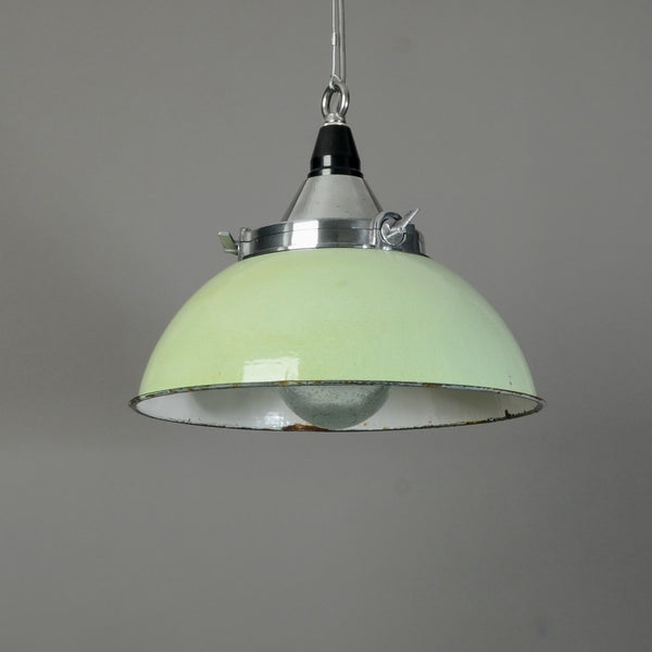 Soviet Pendant With Glass Dome - Green