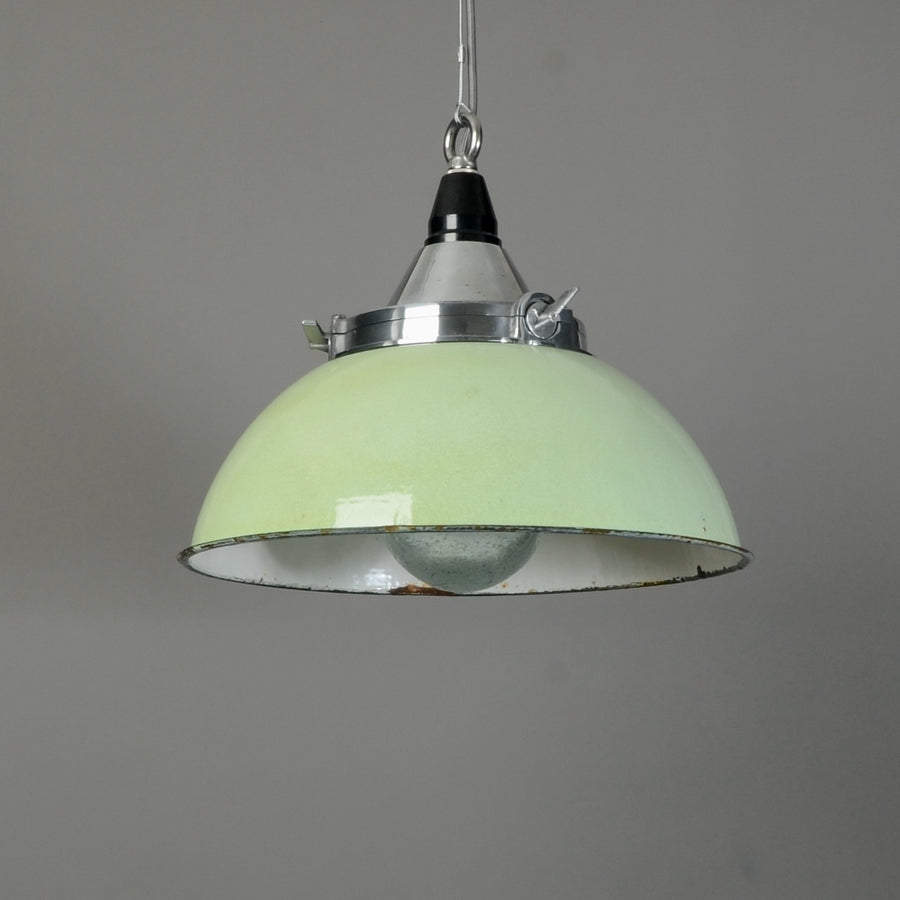 Soviet Pendant With Glass Dome - Green