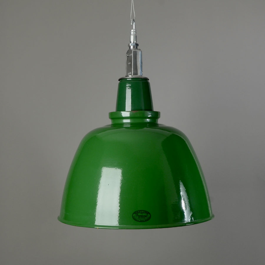 Vintage Maxlume Downlighter - Green Enamel